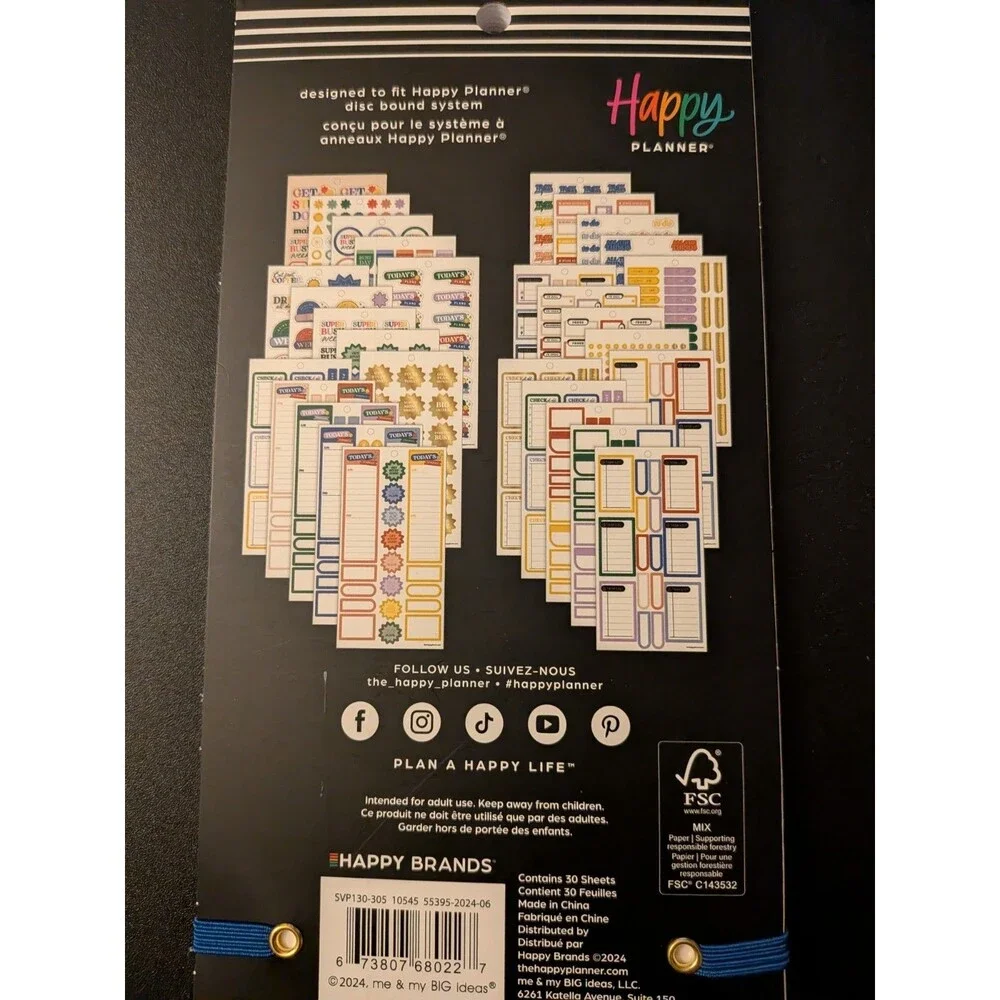The Happy Planner Everybody’s Business Classic Stickers/1075 Pcs/New